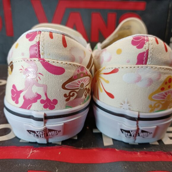 Vans Men's 11.5 Classic Slip On Get Outdoors Marshmallow White VN000BVZBPH - Picture 10 of 12